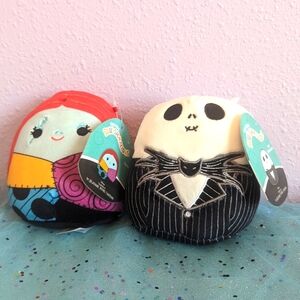 Squishmallows Jack and Sally 5 in bundle (Nightmare before Christmas)